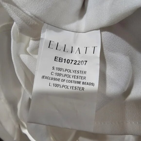 Elliat Elder Floral Decal Applique Mini Dress In White - Picture 7 of 8